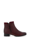 Gabor Leather Suede Cuffed Ankle Boots, Wine