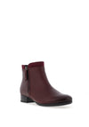 Gabor Leather Suede Cuffed Ankle Boots, Wine