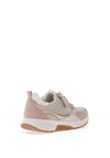 Gabor Rolling Soft Leather Printed Side Zip Trainers, Beige