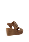 Gabor Suede Leather Criss Cross Wedge Sandals, Tan