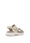 Gabor Rolling Leather Velcro Strap Comfort Sandals, Natural