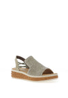 Rieker Womens Woven Sling Back Sandals, Green