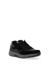 Gabor Rolling Soft Leather Leopard Print Trainers, Black