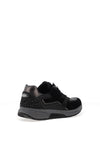 Gabor Rolling Soft Leather Leopard Print Trainers, Black