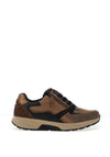 Gabor Rolling Soft Leather Panel Trainers, Brown