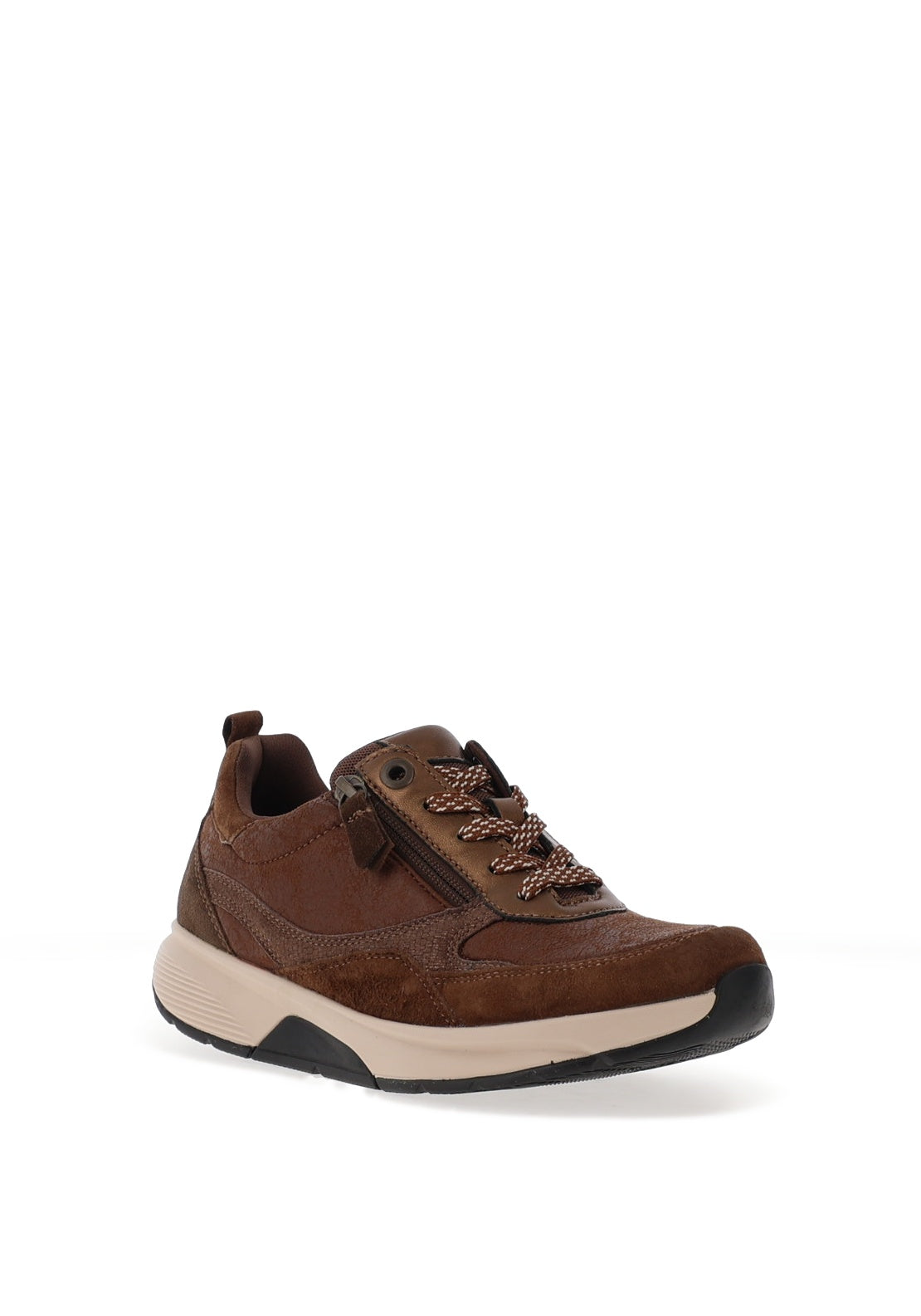 Gabor Rolling Soft Suede Detail Trainers, Brown
