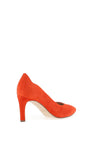 Gabor Suede Scallop Trim Pointed Court Shoes, Pumpkin