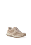 Gabor Rolling Soft Suede Leather Trainers, Neutral