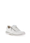 Gabor Rolling Soft Leather Side Zip Trainers, White