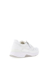Gabor Rolling Soft Leather Laced Trainers, White
