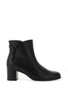 Gabor Leather Tassel Block Heel Ankle Boots, Black