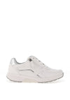 Gabor Rolling Soft Leather Side Zip Trainers, White