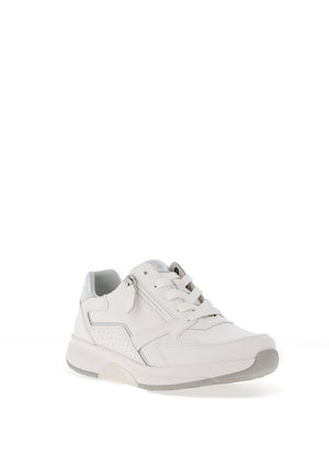 Gabor Rolling Soft Leather Side Zip Trainers, White