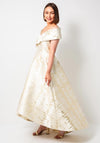 Gabriela Sanchez Metallic Dipped Hem Dress, Gold - McElhinneys Gabriela Sanchez Metallic Dipped Hem Dress, Gold - McElhinneys