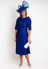 Gabriela Sanchez Jacquard Bateau Neck Dress, Cobalt