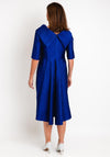 Gabriela Sanchez Jacquard Bateau Neck Dress, Cobalt
