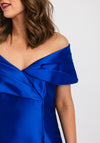 Gabriela Sanchez Off-the-Shoulder Pencil Midi Dress, Cobalt