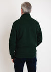 Gant Waffle Texture Half Zip Sweatshirt, Tartan Green