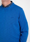 Gant Flamme Cotton Crew Neck Sweater, Rich Blue