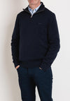 Gant Flamme Half Zip Sweater, Evening Blue