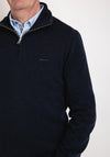 Gant Flamme Half Zip Sweater, Evening Blue