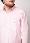 Gant Dobby Dot Stripe Shirt, Geranium Pink
