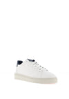 Gant Mc Juilen Leather Trainers, White & Marine
