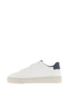 Gant Mc Juilen Leather Trainers, White & Marine