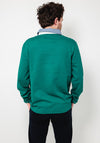 Gant Chambray Heavy Rugger Polo Shirt, Deep Green