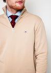 Gant Shield Half Zip Sweatshirt, Dry Sand