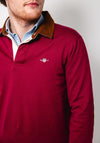 Gant Cord Collar Heavy Rugger Polo Shirt, Rich Wine