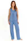 Gaspe Sleeveless V-neck Pyjama Set, Blue