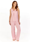 Gaspe Sleeveless V-neck Pyjama Set, Pink