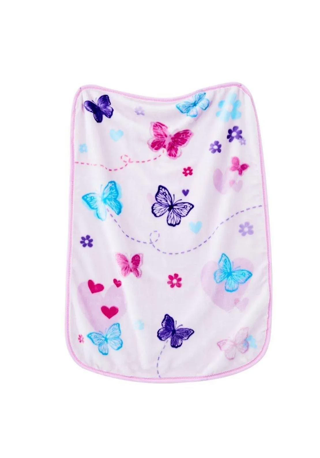 Sheelin Soft Fleece Butterfly Fleece Blanket, Pink - McElhinneys