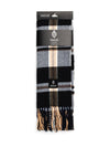 Serafina Collection Mens Check Scarf, Black