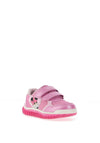 Geox Baby Girl Lightyloo Velcro Trainer, Pink