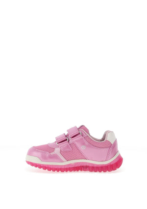 Geox Baby Girl Lightyloo Velcro Trainer, Pink