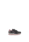 Geox Girls Heira Suede Mix Trainers, Grey & Pink