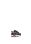 Geox Girls Heira Suede Mix Trainers, Grey & Pink