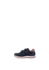 Geox Girls Heira Suede Mix Trainers, Navy & Pink