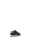 Geox Girls Heira Suede Mix Trainers, Navy & Pink