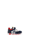 Geox Baby Boys Suede and Mesh Trainers, Navy