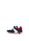 Geox Baby Boys Suede and Mesh Trainers, Navy