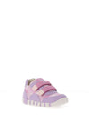 Geox Toddler Girl Lupidoo Velcro Trainer, Lilac Multi