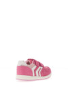 Geox Toddler Girl Alben Suede and Mesh Trainer, Pink