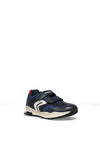 Geox Boys Pavel Mesh Dual Strap Trainers, Navy