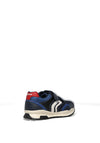 Geox Boys Pavel Mesh Dual Strap Trainers, Navy