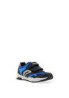 Geox Boys Pavel Mesh Dual Strap Trainers, Royal Blue Multi
