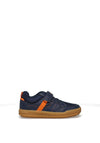 Geox Boys Arzach Mesh Velcro Shoes, Navy & Orange