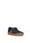 Geox Boys Arzach Mesh Velcro Shoes, Navy & Orange